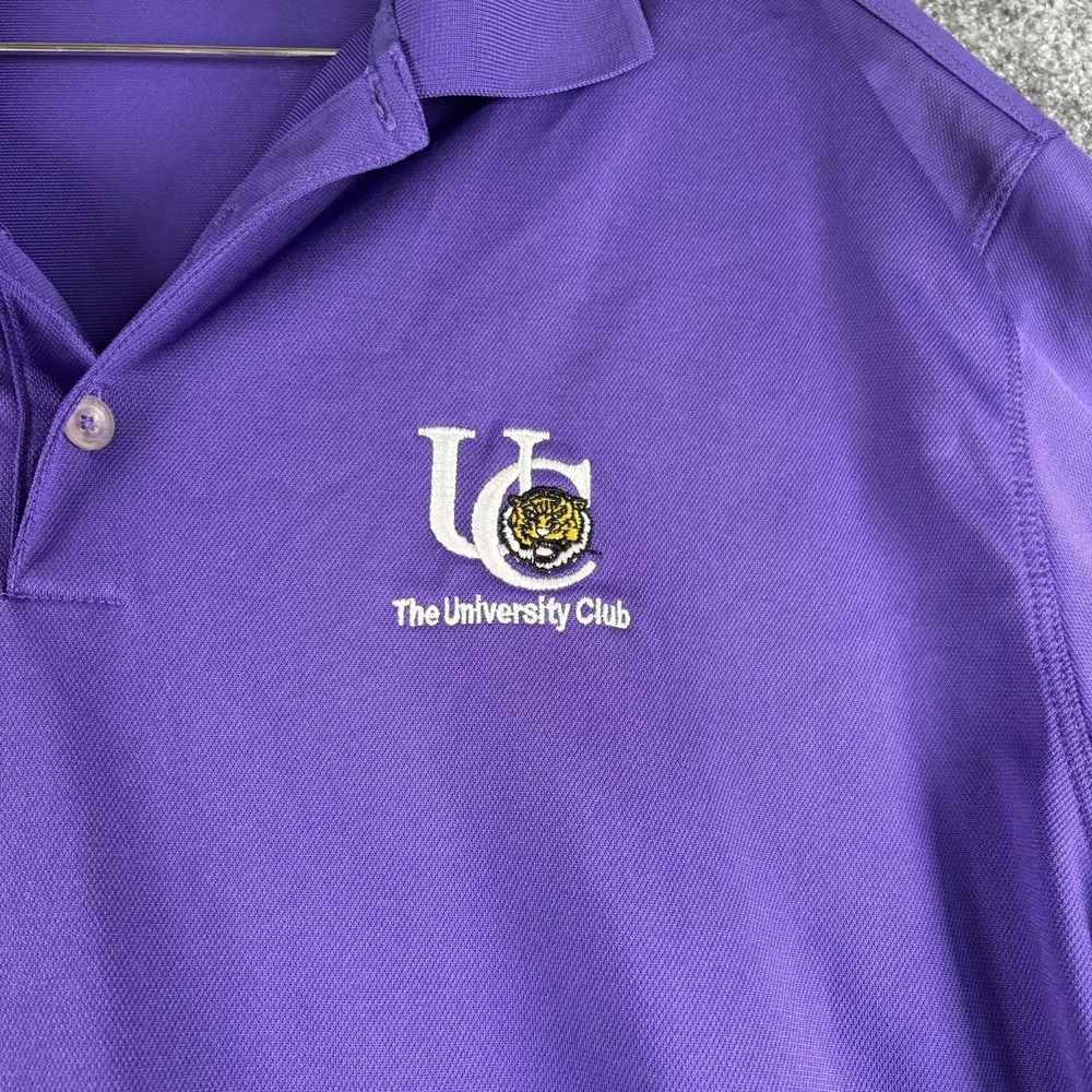 Nike Golf LSU University Club Polo Shirt Mens XL Purple Dri-FIT Embroidered - Picture 2 of 6